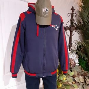 NFL, G-III, Patriots  Hooded, Quilted Lined Full Zip Jkt, Size Medium